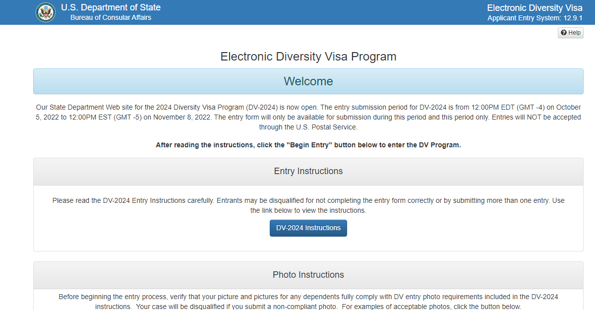 SCHOLARSHIP Electronic Diversity Visa Program for USA DV2024